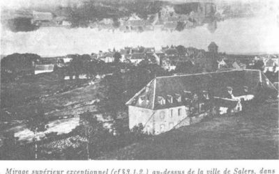 Photographie du village de Salers prise par l’Abbé du village dans les années 1900 sup